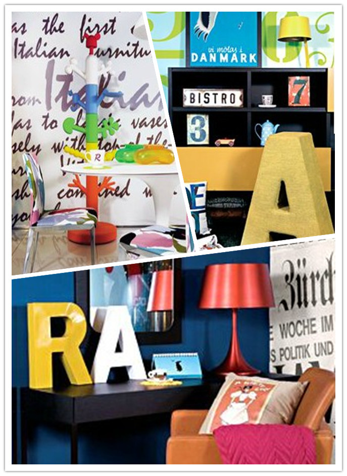 时尚潮流字母家居装饰